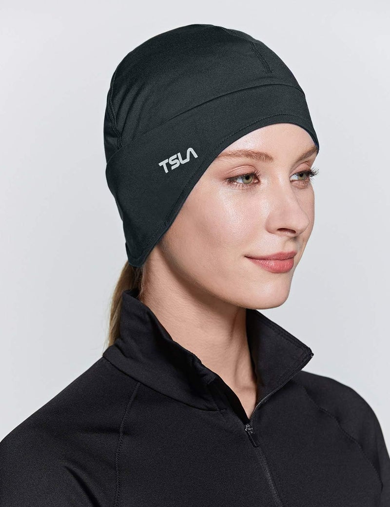 TSLA Men and Women Thermal Fleece Skull Cap, Winter Ski Cycling Under Helmet Liner, Running Beanie Hat - Image 4